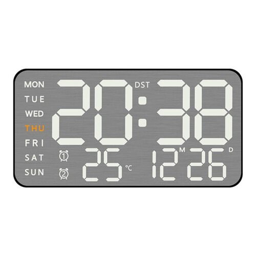Digital vekkerklokke med datovisning og snooze-funksjon