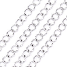 Gedraaide schakelketting van 304 roestvrij staal, 4x3x0,6 mm