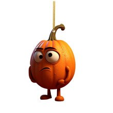 Prívesok na kľúče z tekvice Halloween zo živice, 1 kus