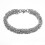 Pulseira bizantina em aço inoxidável prateada, 7,5 polegadas (6 mm). 5