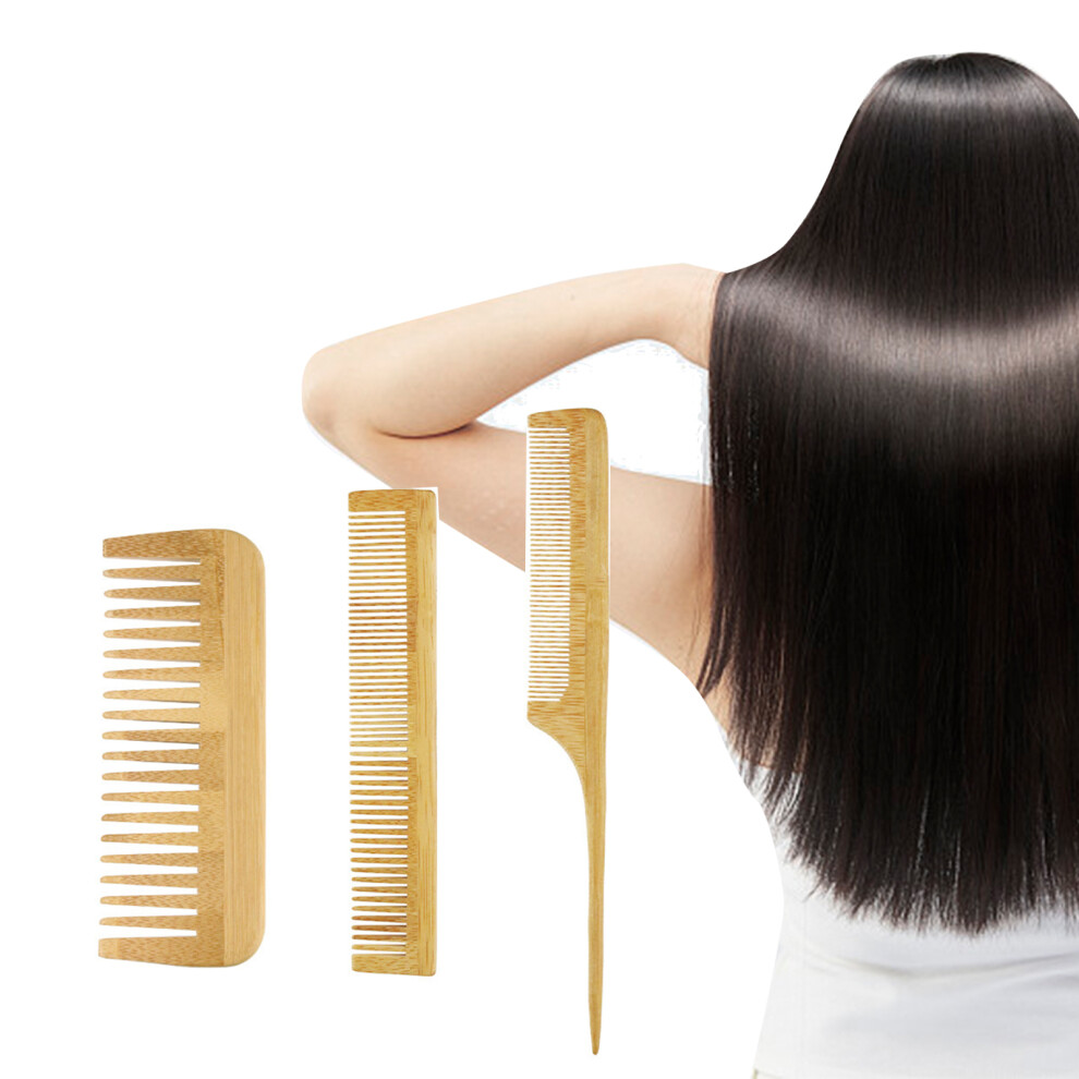 Wooden Hair Styling Comb with Scalp Massage