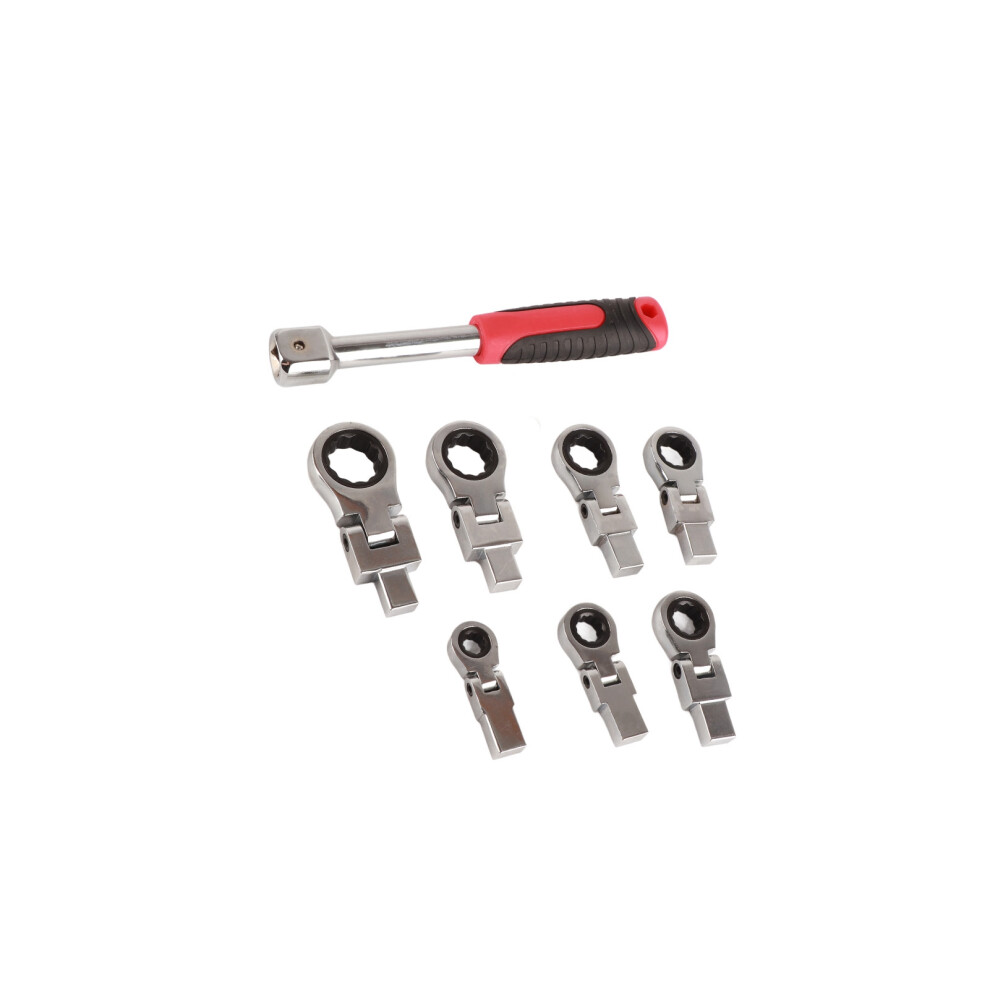8pc Flex Head Ratchet Wrench Set Chrome Vanadium