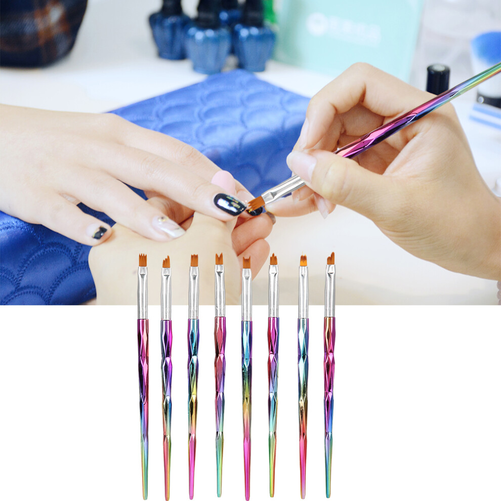 8Pcs French Manicure Petal Brush Kit