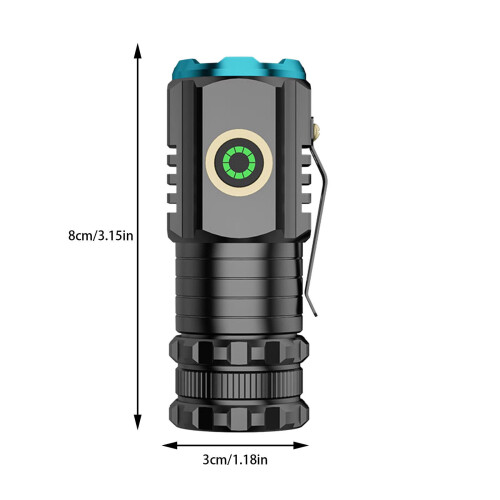 Genopladelig lommelygte 1000000 lumen D-celle 1