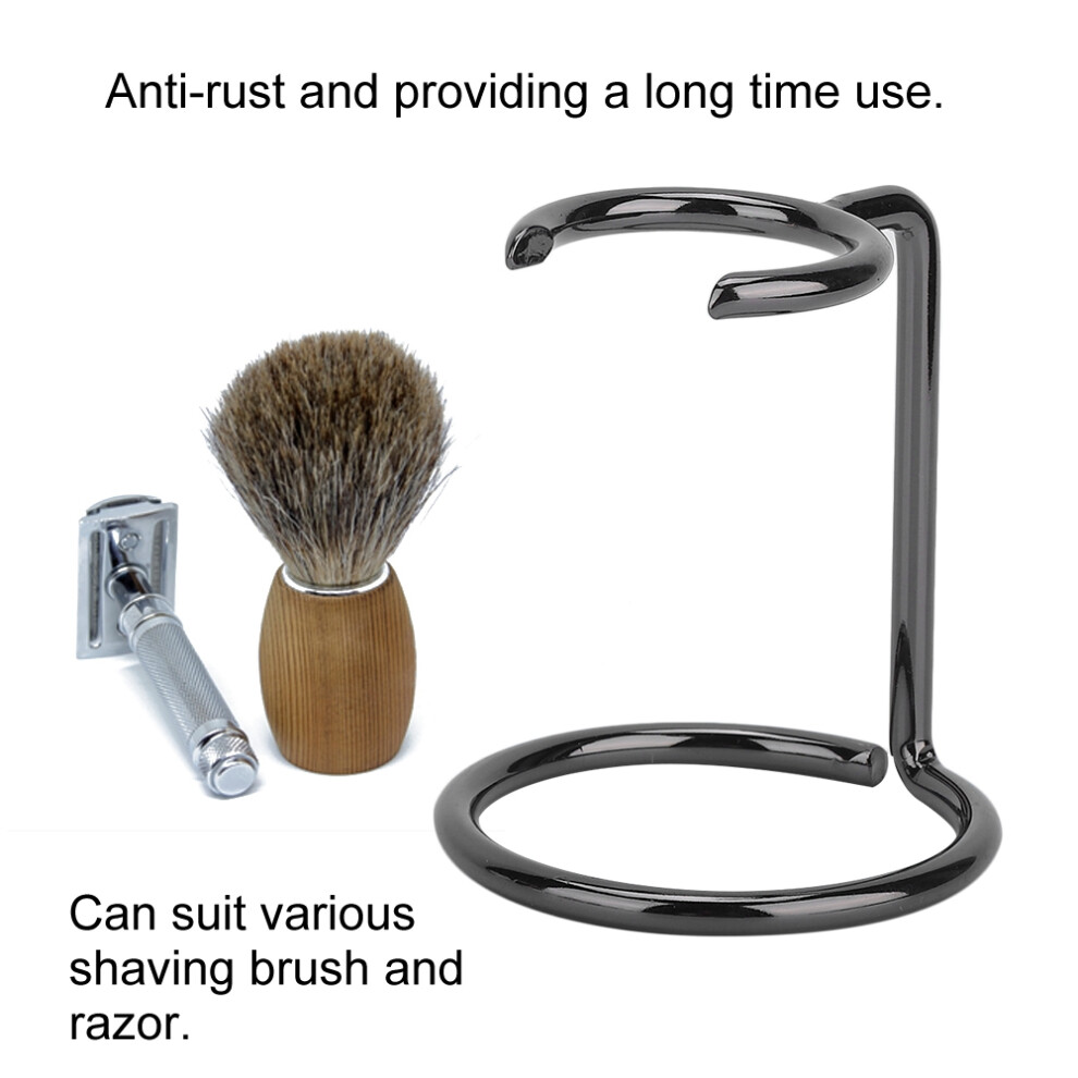 Travel-Friendly Shaving Brush and Razor Stand
