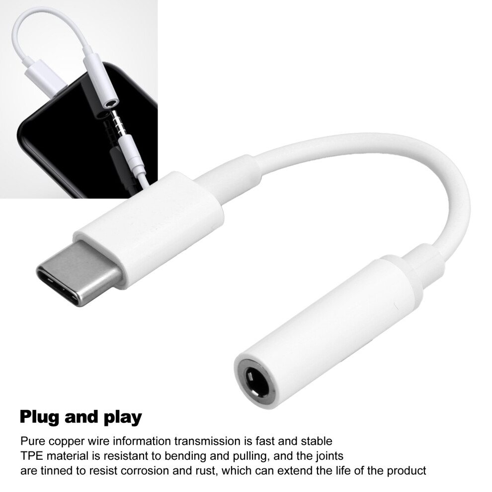 Usb-C To 3.5Mm Headphone Adapter Cable White 7340572781604