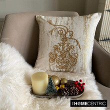 Gold Velvet Holiday Pillow Cover 18x18 Inch