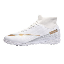(Broken nails 2150 white, 38) High Quality Soccer Cleats for Men, Women and Kids, Firm Ground & Turf Studs Training Football Shoes