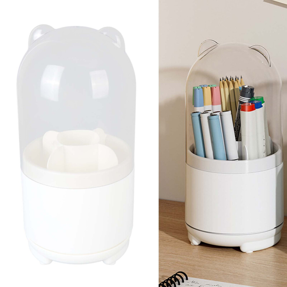 Desktop Makeup Brush Storage with Lid