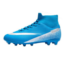(Long nails 2150 blue, 48) High Quality Soccer Cleats for Men, Women and Kids, Firm Ground & Turf Studs Training Football Shoes