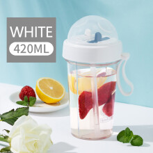 Hiroekza Wasserflasche, transparentes, mattes Plastik, 420 ml