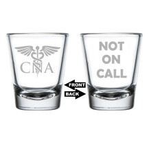 Vaso de chupito divertido de doble cara para auxiliar de enfermería (CNA) 1.75 oz
