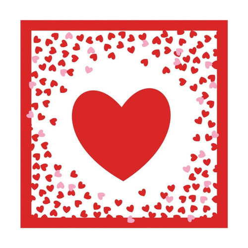 Service de vaisselle jetable pour la Saint-Valentin (20 pièces)
