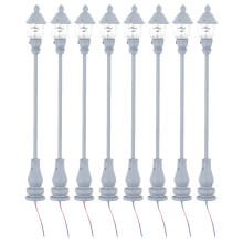 8 pezzi di luci da giardino in miniatura simulate, modello di luce, lampada da tavolo per sabbia, decorazioni
