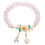 Pulseira elástica com contas de flores para mulheres 1