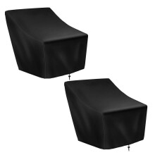 Housses de chaises de patio, lot de 2, imperméables, pour mobilier de jardin profond, housse pour fauteuil de jardin simple (69 x 79 x 102 cm).