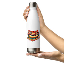 Hotdog Lover Stainless Steel Water Bottle White