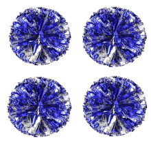 Pompons bleus de pom-pom girl en PET duveteux (4 pièces)