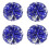 Pompon da cheerleader blu in PET, soffici, 4 pezzi 1