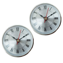 Insert pour horloge à quartz 65 mm, chiffres romains/arabes, 2 pièces