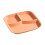 Assiette compartimentée 25 cm orange 1 pièce 1