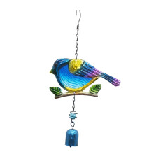 YiFudd1PC Carillon éolien en métal antirouille peint, motif colibri, décoration murale à suspendre