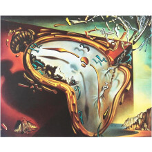 Impression sur toile « L'horloge fondante » de Salvador Dali - Décoration murale surréaliste