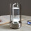 Veilleuse en cristal argentée, petite, rechargeable par USB 2