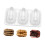 Chocolate Molds 3 Cavities Design Suitable for Cupcakes-White 1