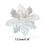 Christmas Tree Pendant Glitter White 12cm Plastic Star 2