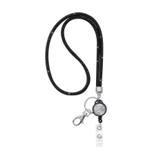 Lanière rétractable à strass pour porte-badge