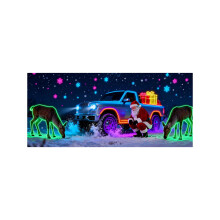 Décoration de porte de Noël phosphorescente avec motif dessin animé