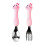 Toddler Fork Spoon Set Stainless Steel Pink 2