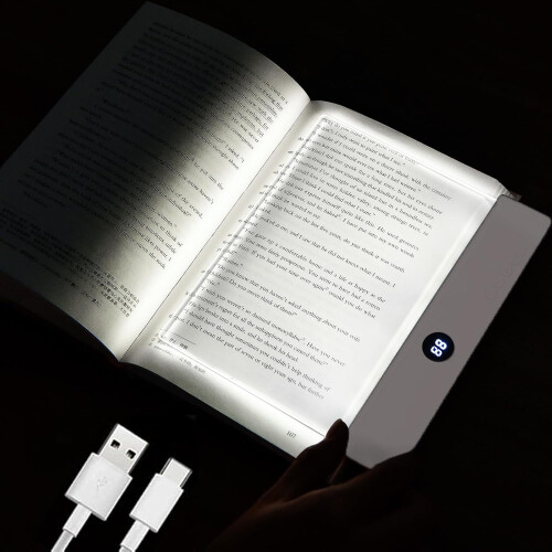 Lampe de lecture LED rechargeable avec pince, 3 couleurs, intensité variable
