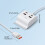 4 Port USB Adapter 2 USB And 2 Type C For Phones Tablets-White 4