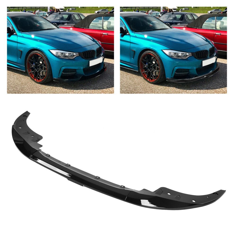 3Pcs Front Bumper Lip Spoiler Glossy Black 7790334226490