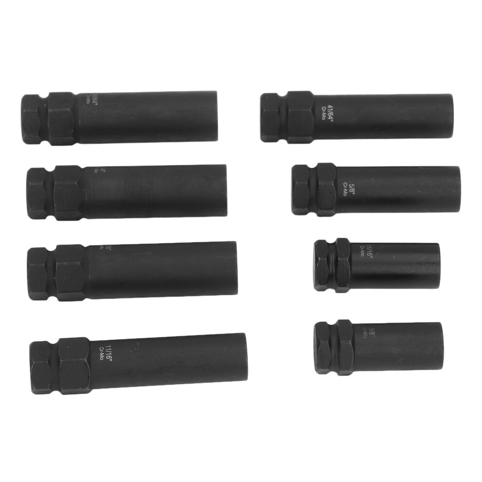 Cr Mo Steel 8pc Wheel Nut Socket Set 5/8-45/64