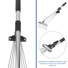 Garden Rake Metal Adjustable Telescopic Handle 1 Piece