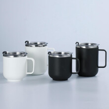 Cană de cafea din oțel inoxidabil cu capac