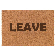 Funny Brown Coir Doormat Rectangular 16 x 24 in