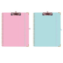Porte-documents à presse-papiers avec bloc-notes rechargeable (2 pièces)