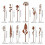 Distinctive Metal Leaf Stake For Landscaping-Rusty Flowers 04 6