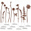 Distinctive Metal Leaf Stake For Landscaping-Rusty Flowers 04 7