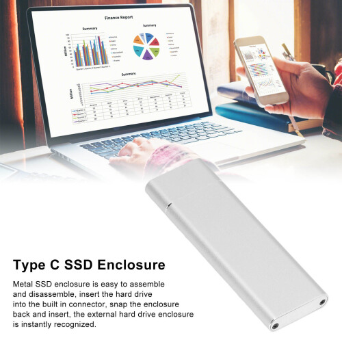 USB C External SSD Enclosure Aluminium 1