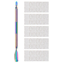 50Pcs Stainless Steel Cuticle Pushers Ergonomic Dual-Ended Nail Tools