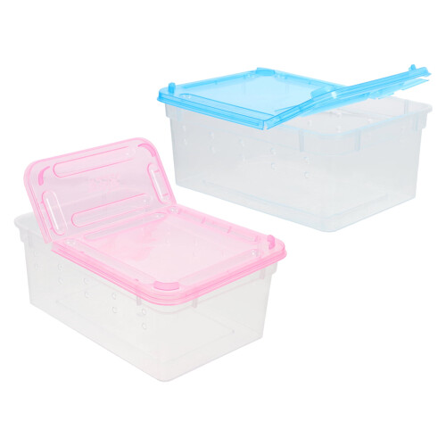 Reptilfoderlåda i plast, blandade färger, 2 st