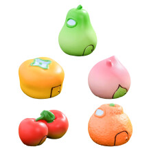 Resins Fruits Statues Educational Toy Figures Miniature Peach