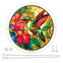 Acrylic Puzzle Sun Catchers Stained Glass Window-F