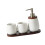Thickened Ceramic Mouthwash Cup and Liquid Soap-White eggshell 1