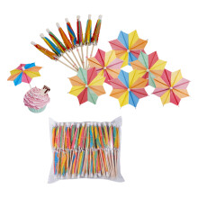 100 stuks elegante papieren paraplu-Achthoekige paraplu